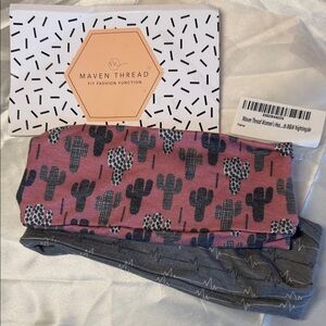 Maven Thread Women's Headband - Pink Cactus Print